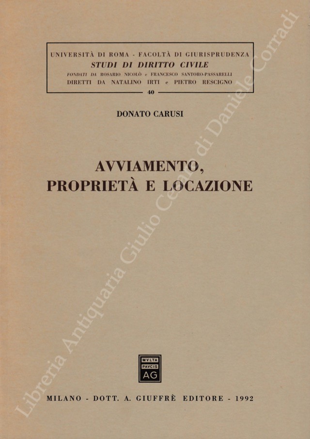 Avviamento, proprietà e locazione