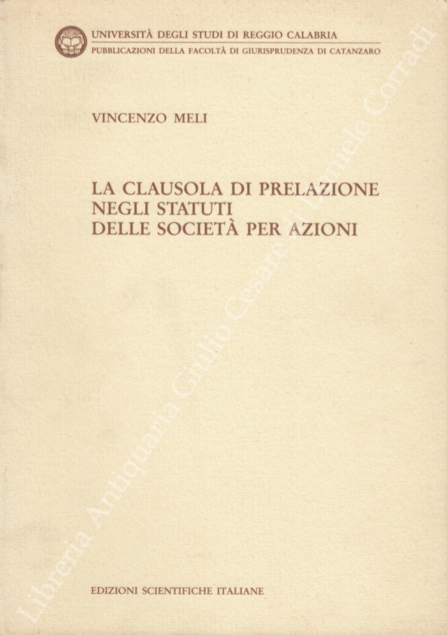 La clausola di prelazione negli statuti delle società per azioni