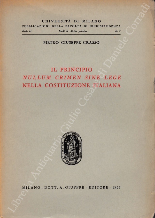 Il principio nullum crimen sine lege nella Costituzione italiana