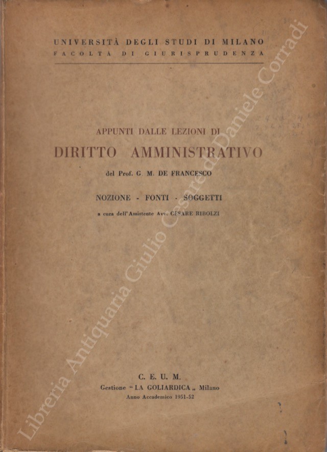 Appunti delle lezioni di diritto amministrativo