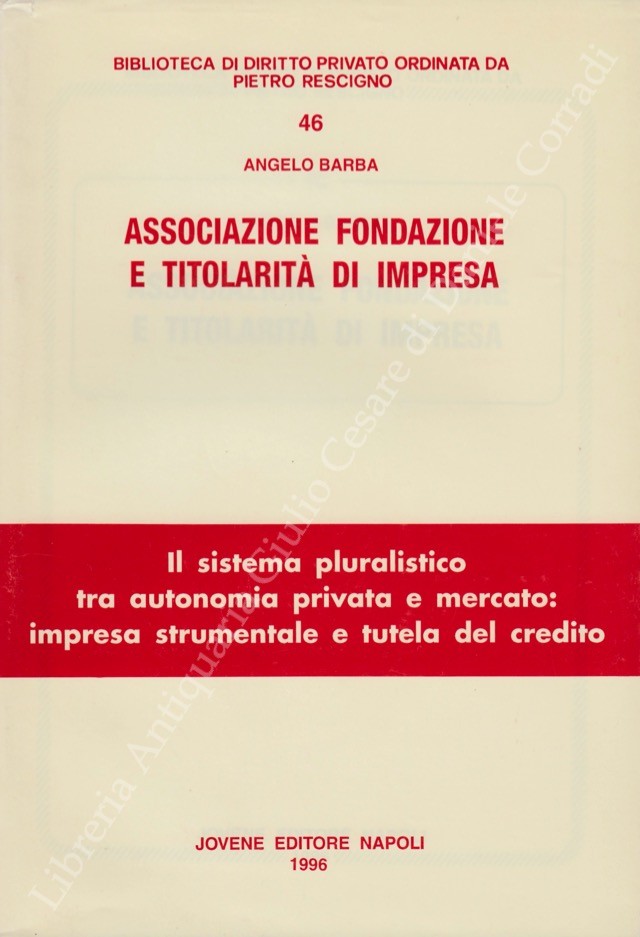 Associazione fondazione e titolarità d'impresa