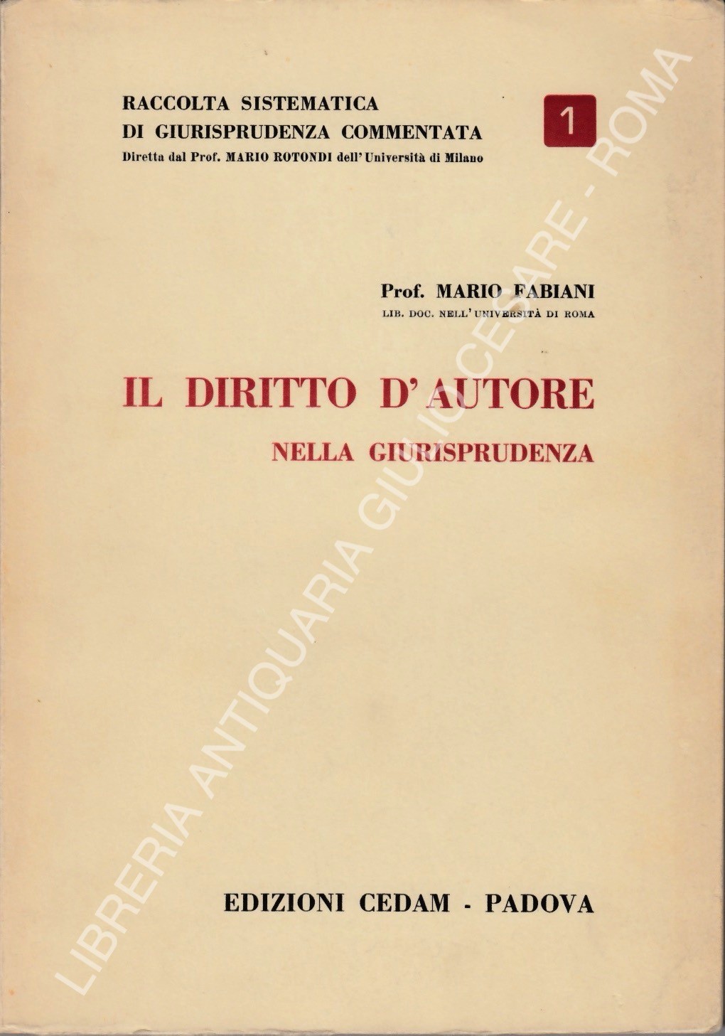 Il diritto d'autore nella giurisprudenza