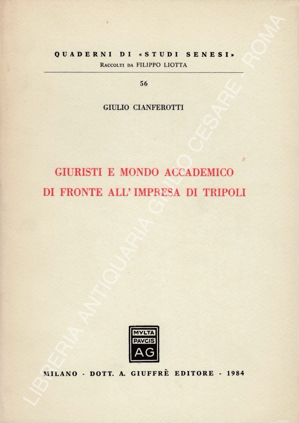 Giuristi e mondo accademico