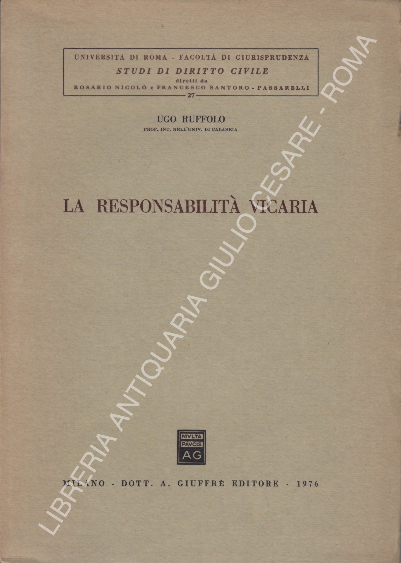 La responsabilità vicaria