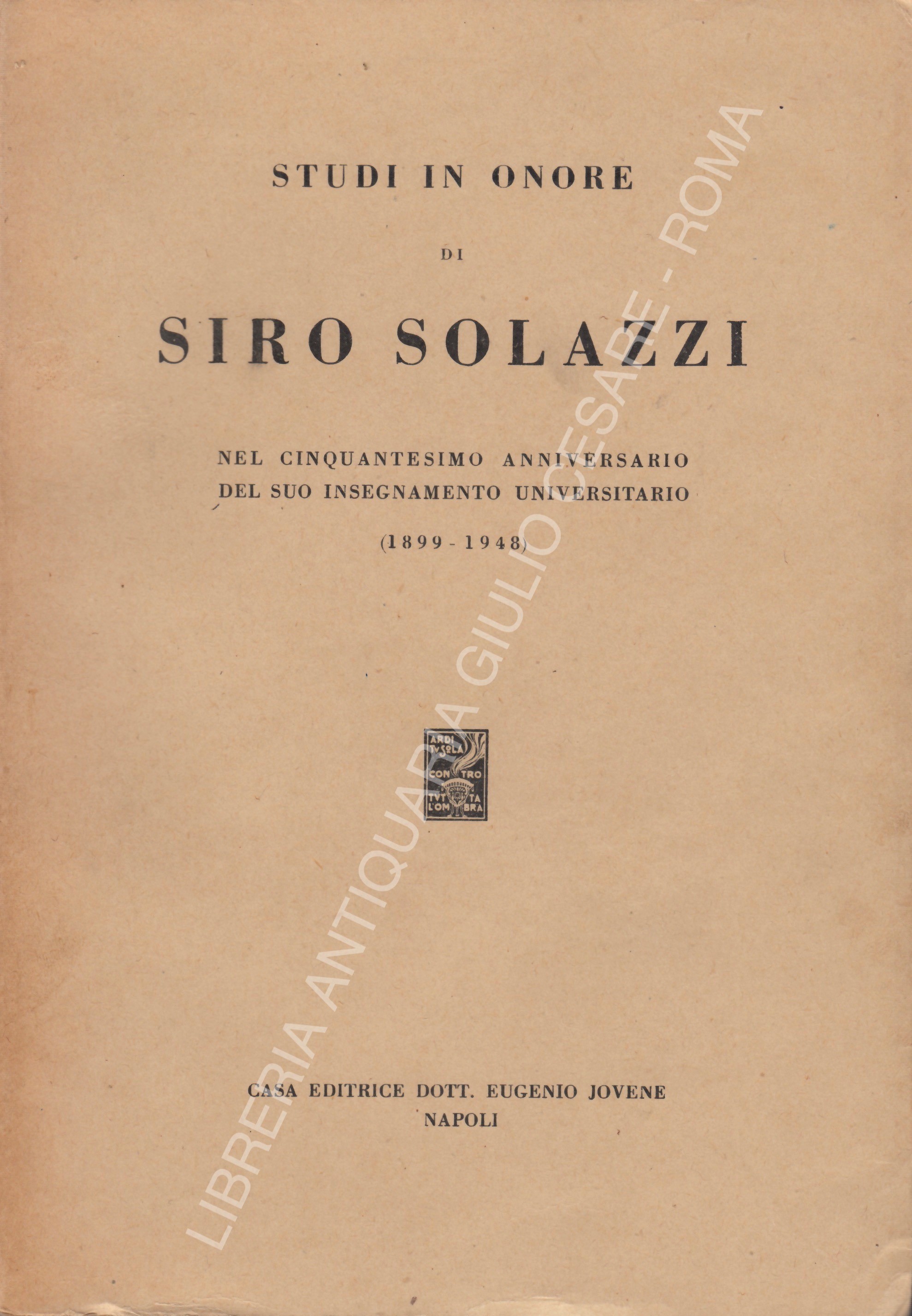 Studi in onore di Siro Solazzi