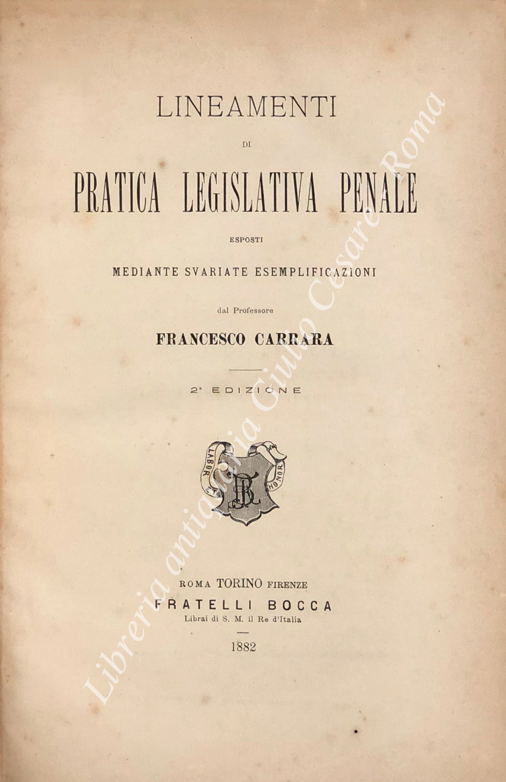 Lineamenti di pratica legislativa penale