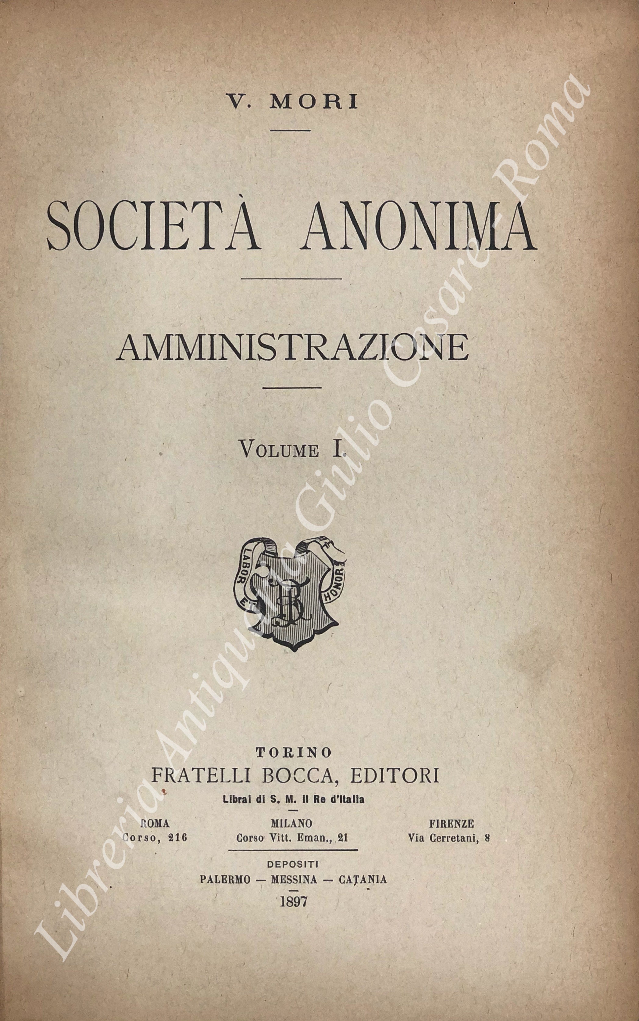 Società anonima Amministrazione