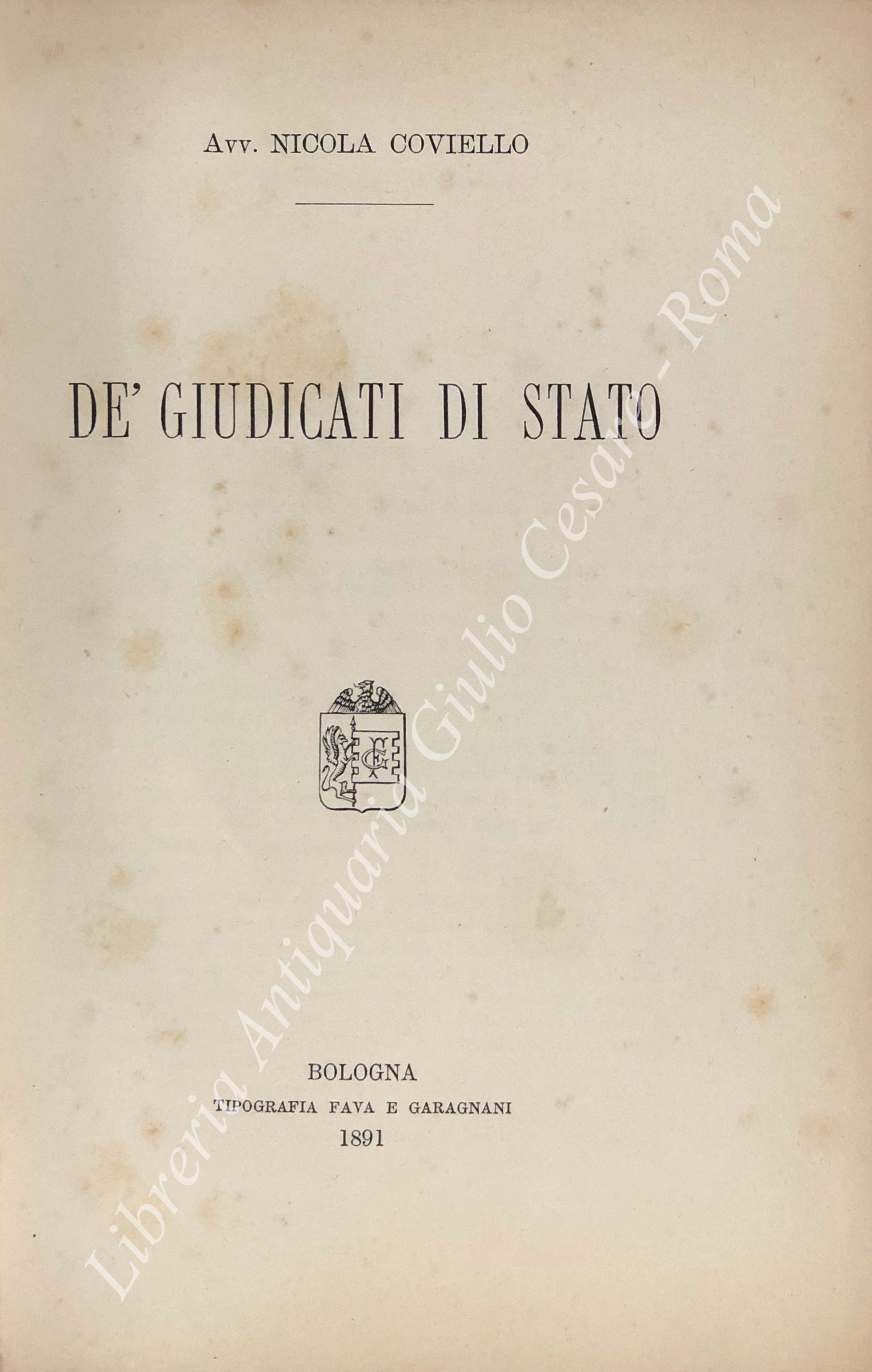 De' giudicati di stato