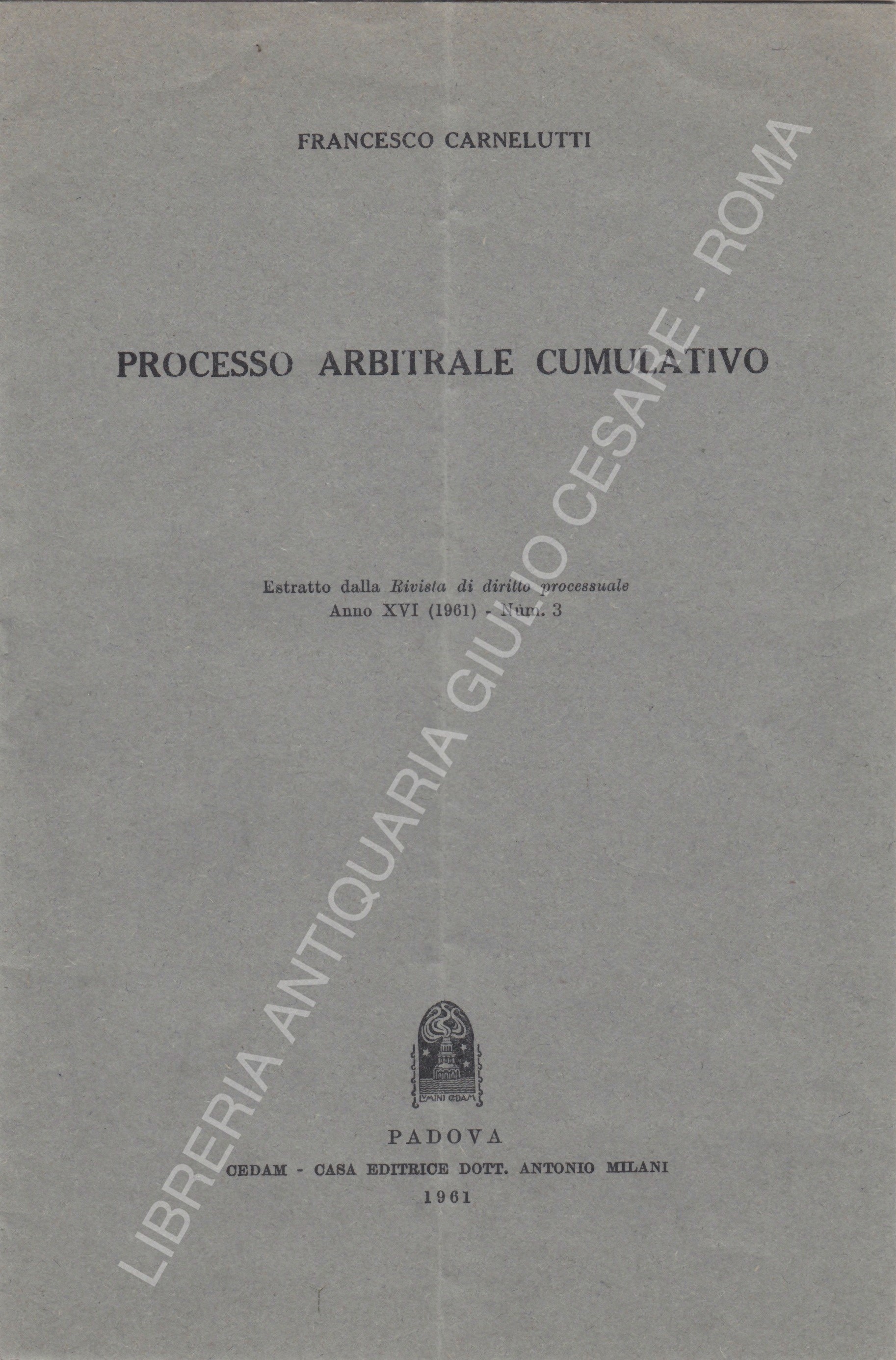 Processo arbitrale cumulativo