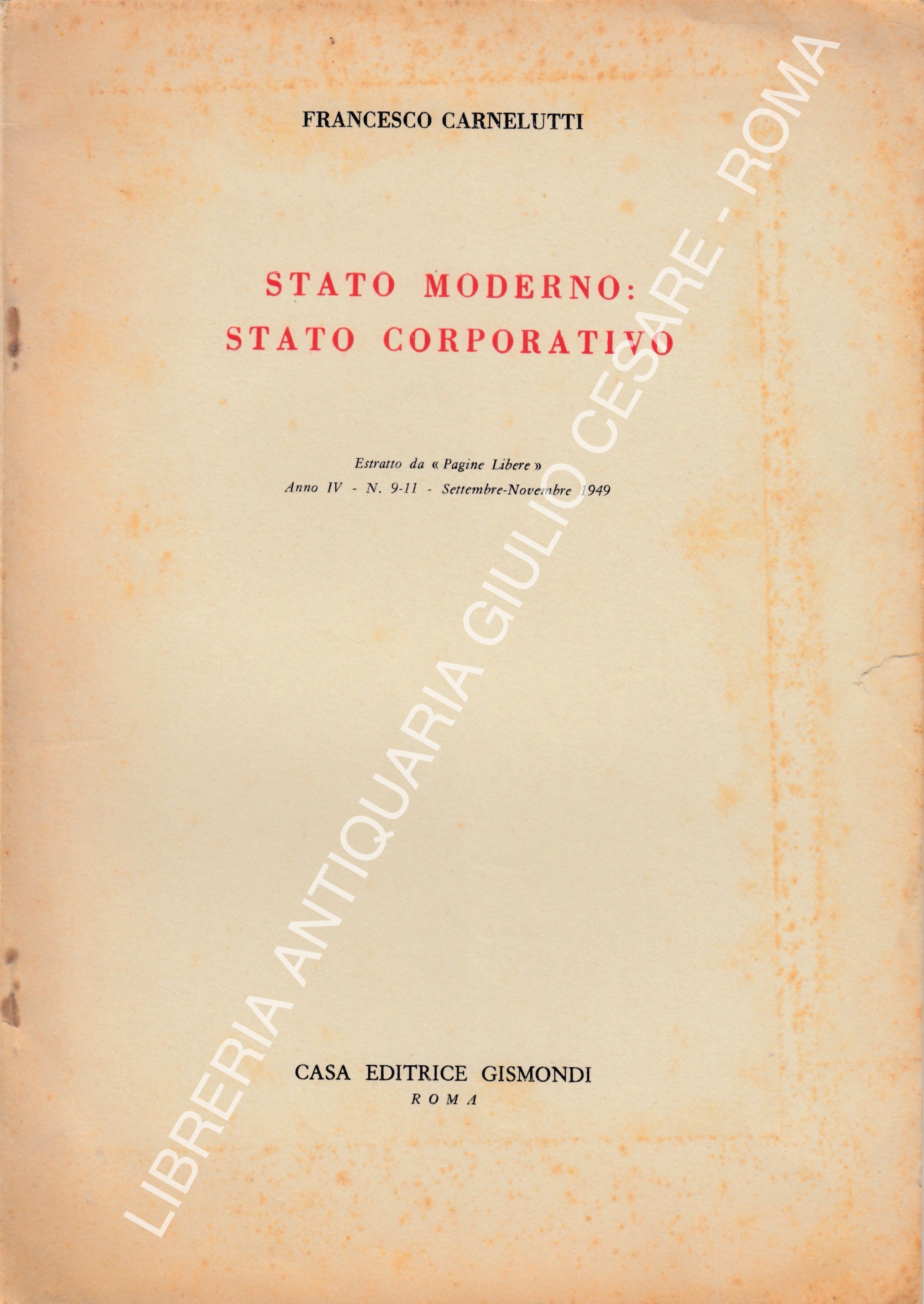 Stato moderno: stato corporativo