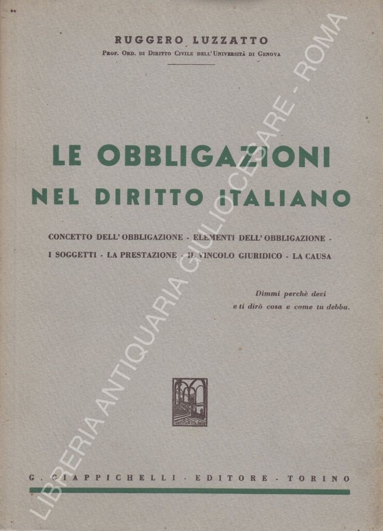 Le obbligazioni nel diritto Italiano