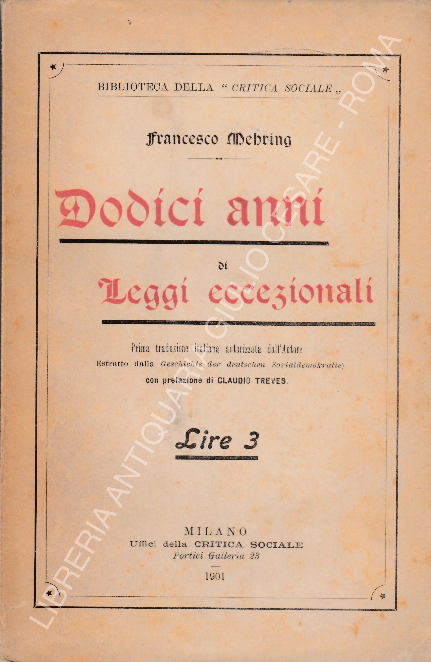 Dodici anni di Leggi eccezionali