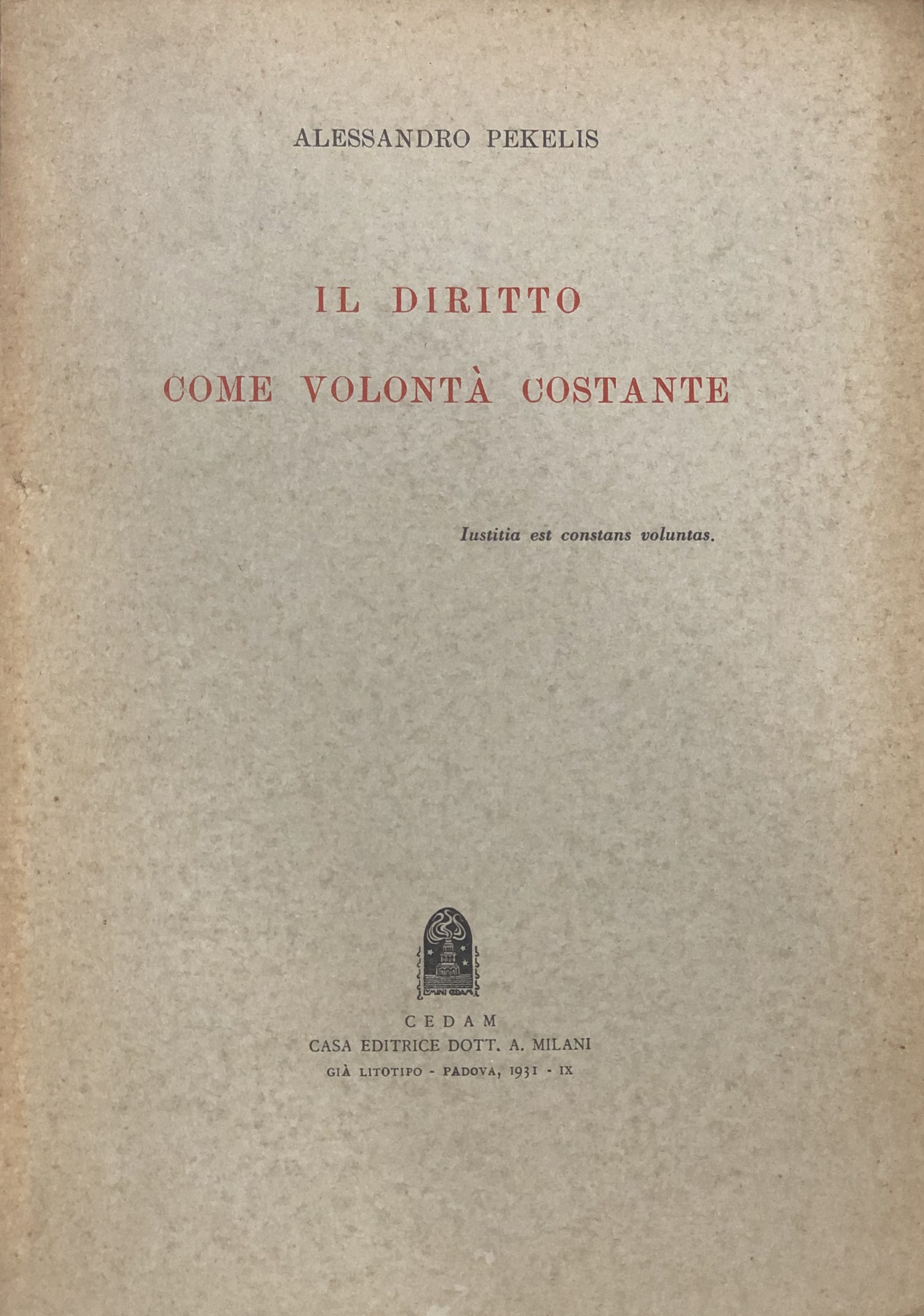 Il diritto come volontà costante