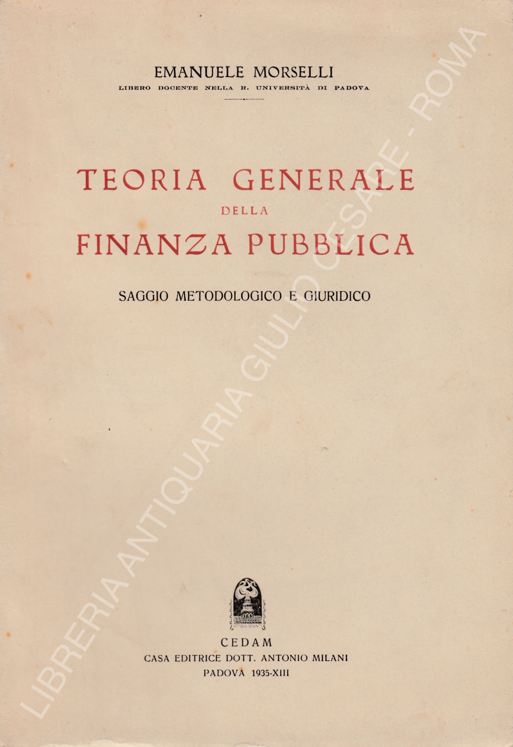 Teoria generale della finanza pubblica