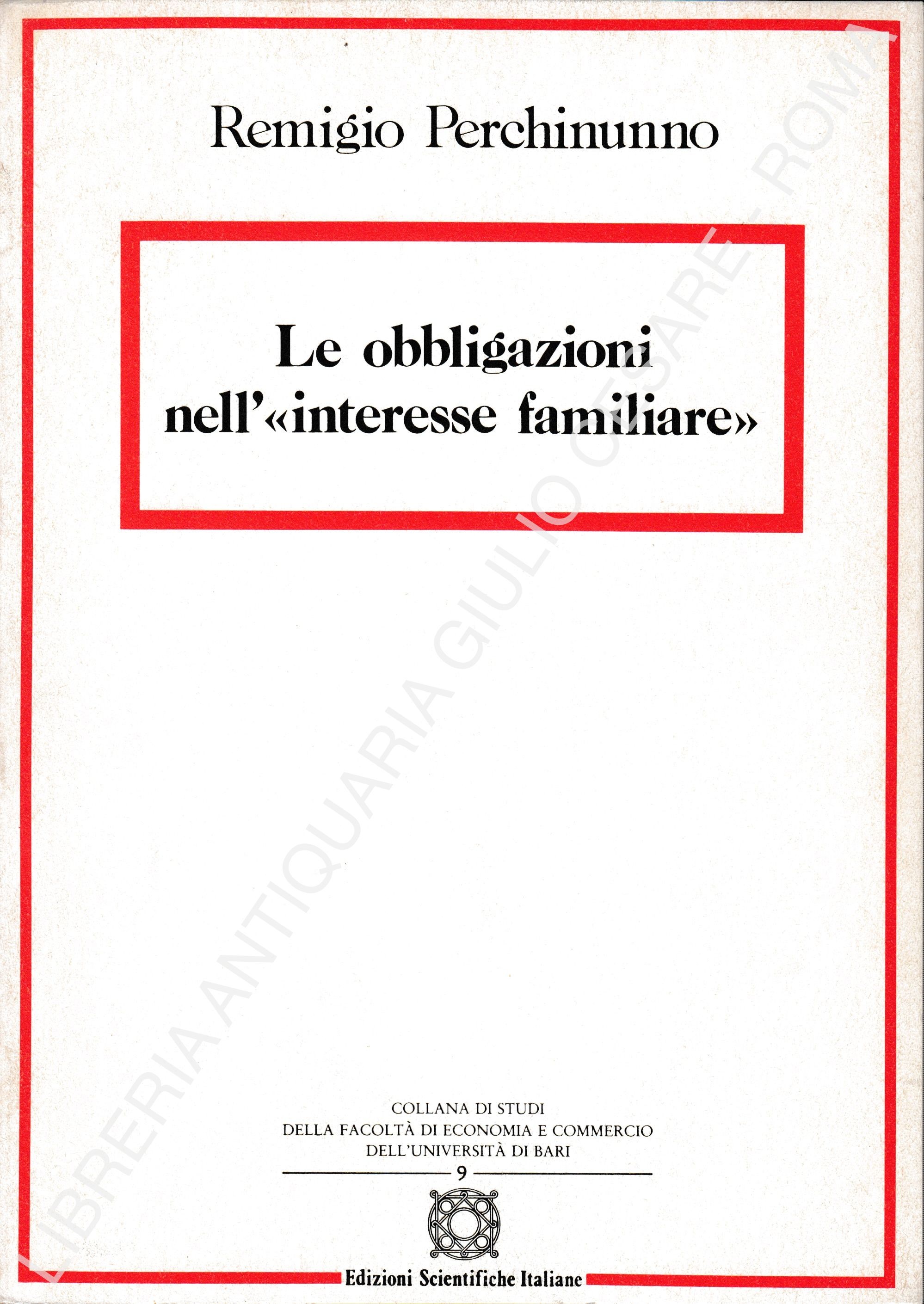 Le obbligazioni nell'interesse familiare