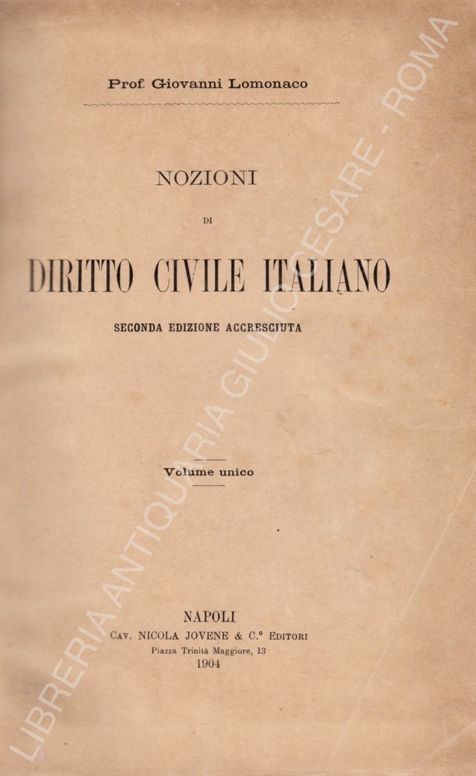 Nozioni di diritto civile italiano