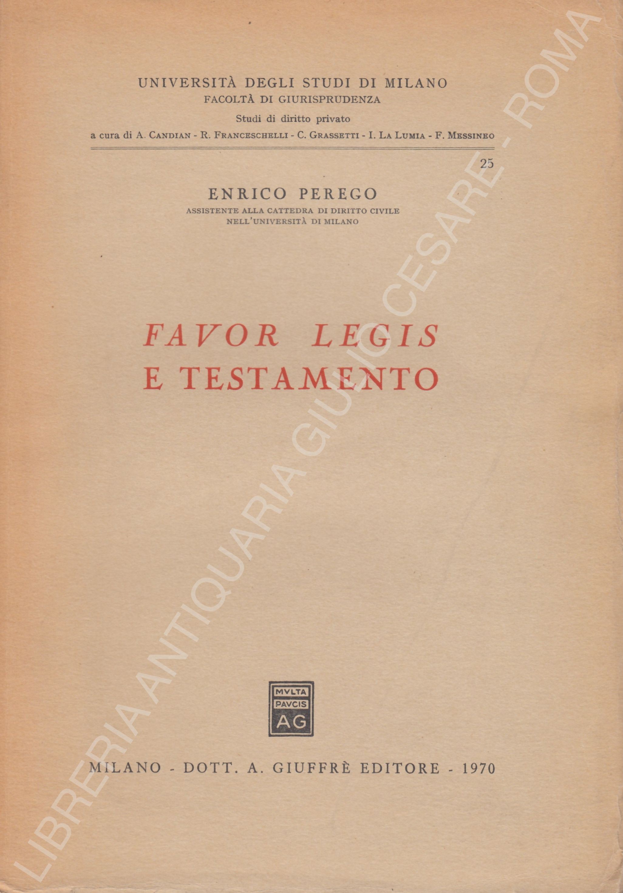 Favor legis e testamento