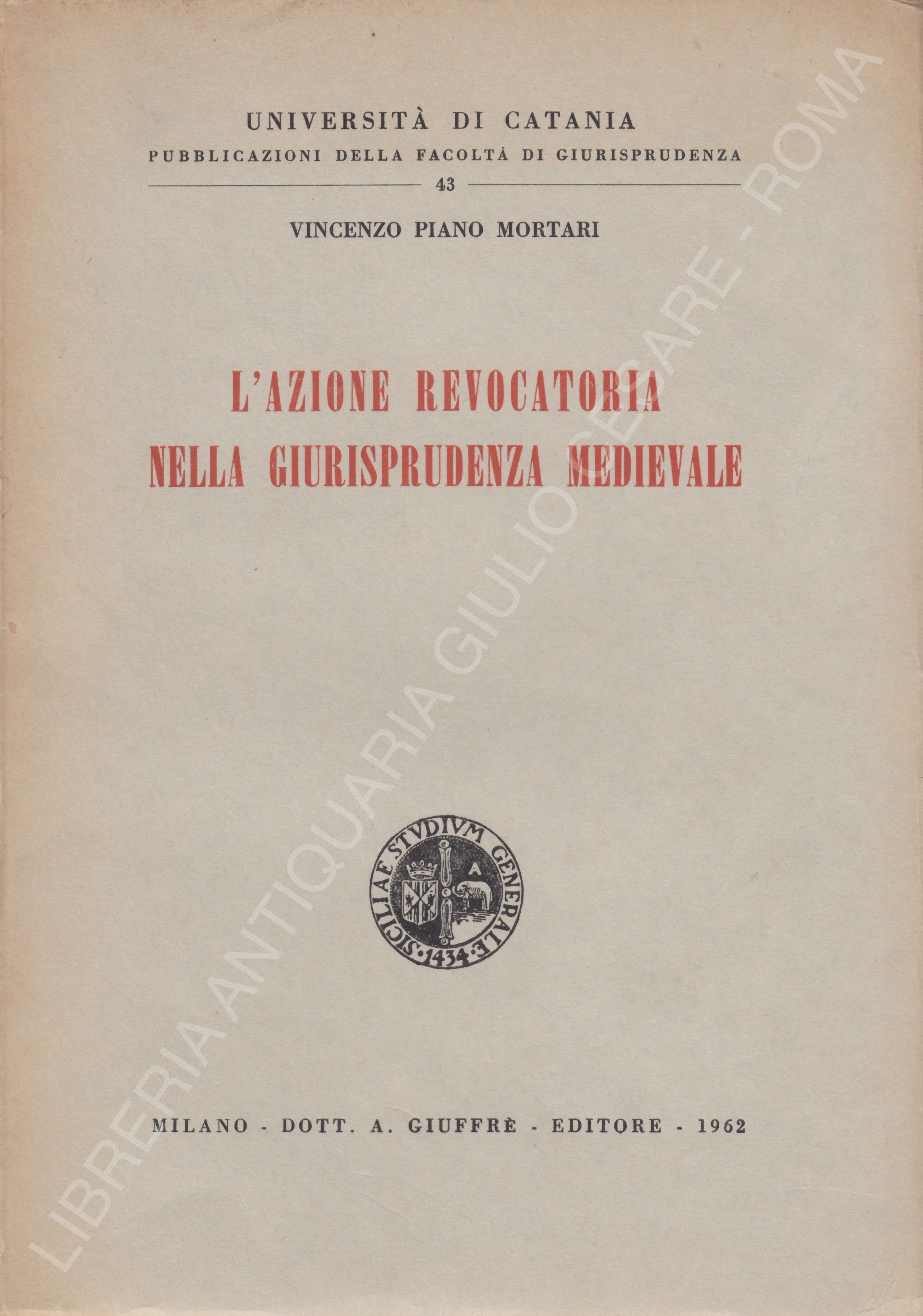 L'azione revocatoria nella giurisprudenza medievale