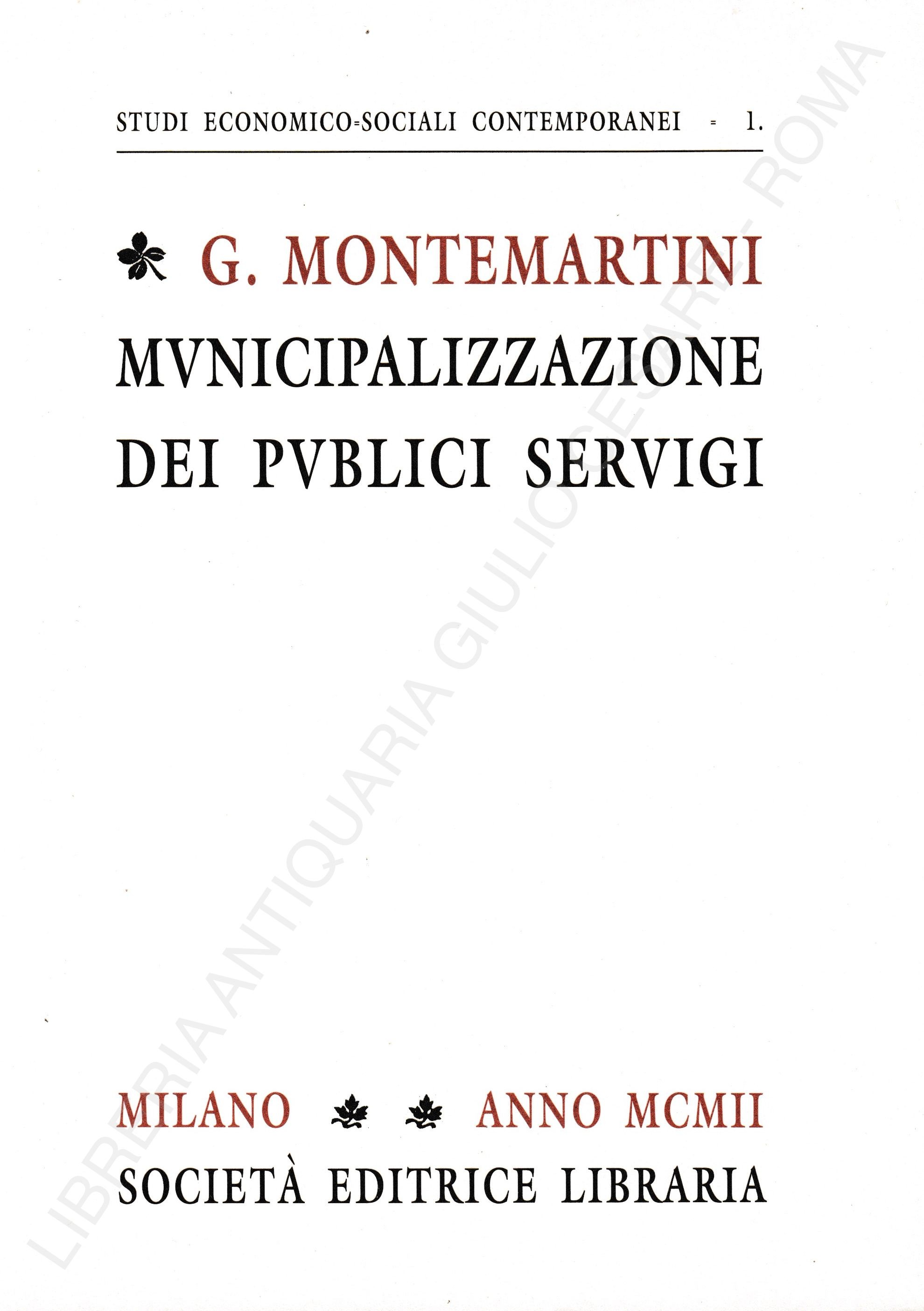Municipalizzazione dei publici servigi