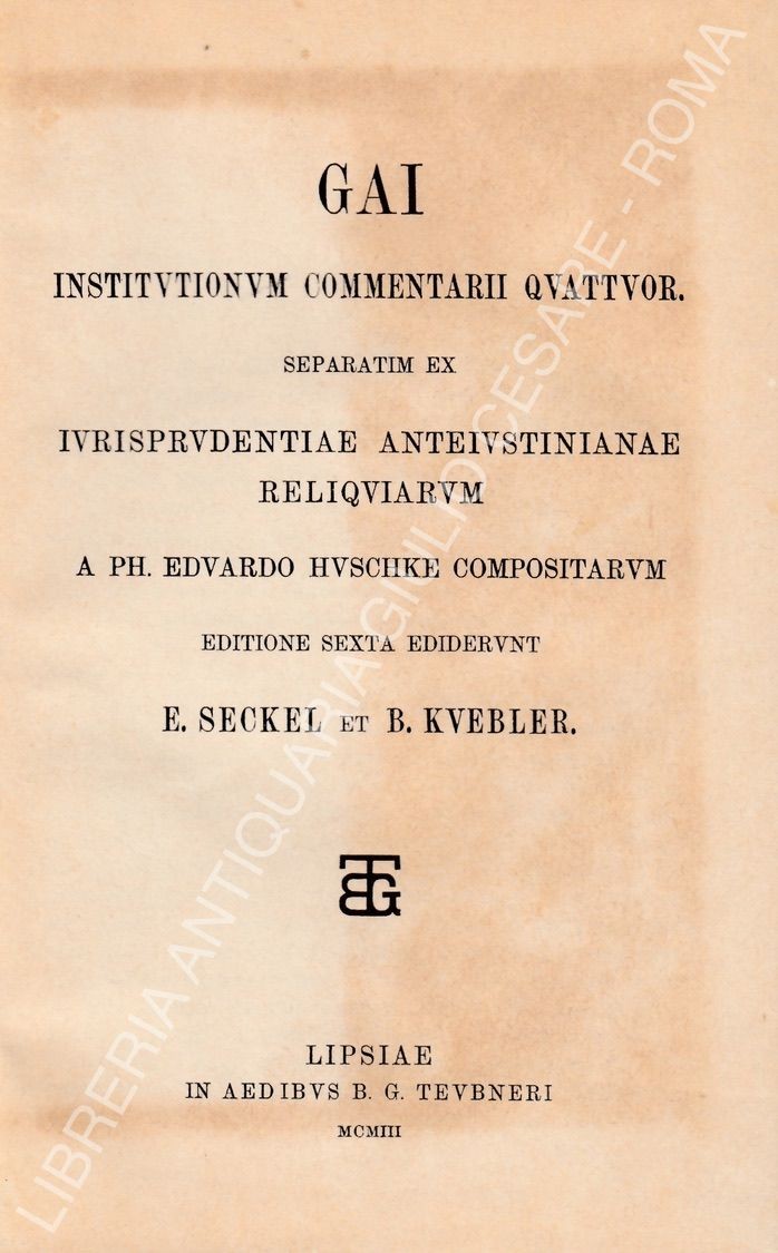 Gai institutionum commentarii quattuor