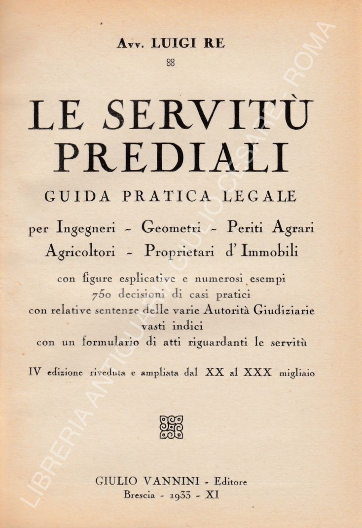 Le servitù prediali