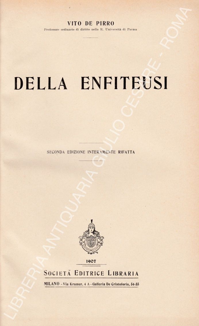 Della enfiteusi