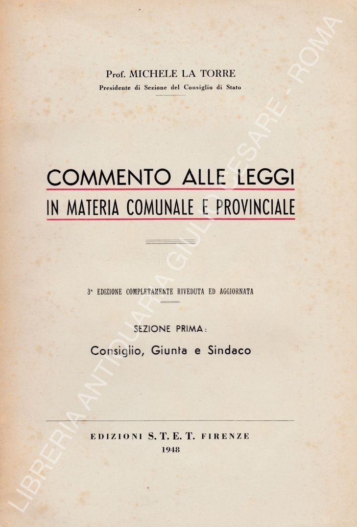 Commento alle leggi