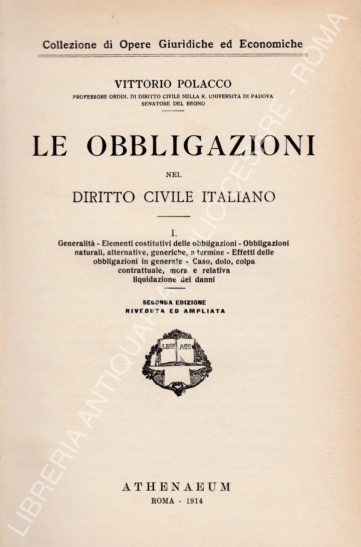 Le obbligazioni nel diritto civile italiano