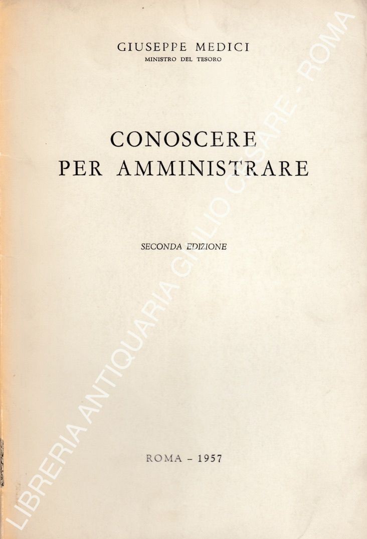 Conoscere per amministrare