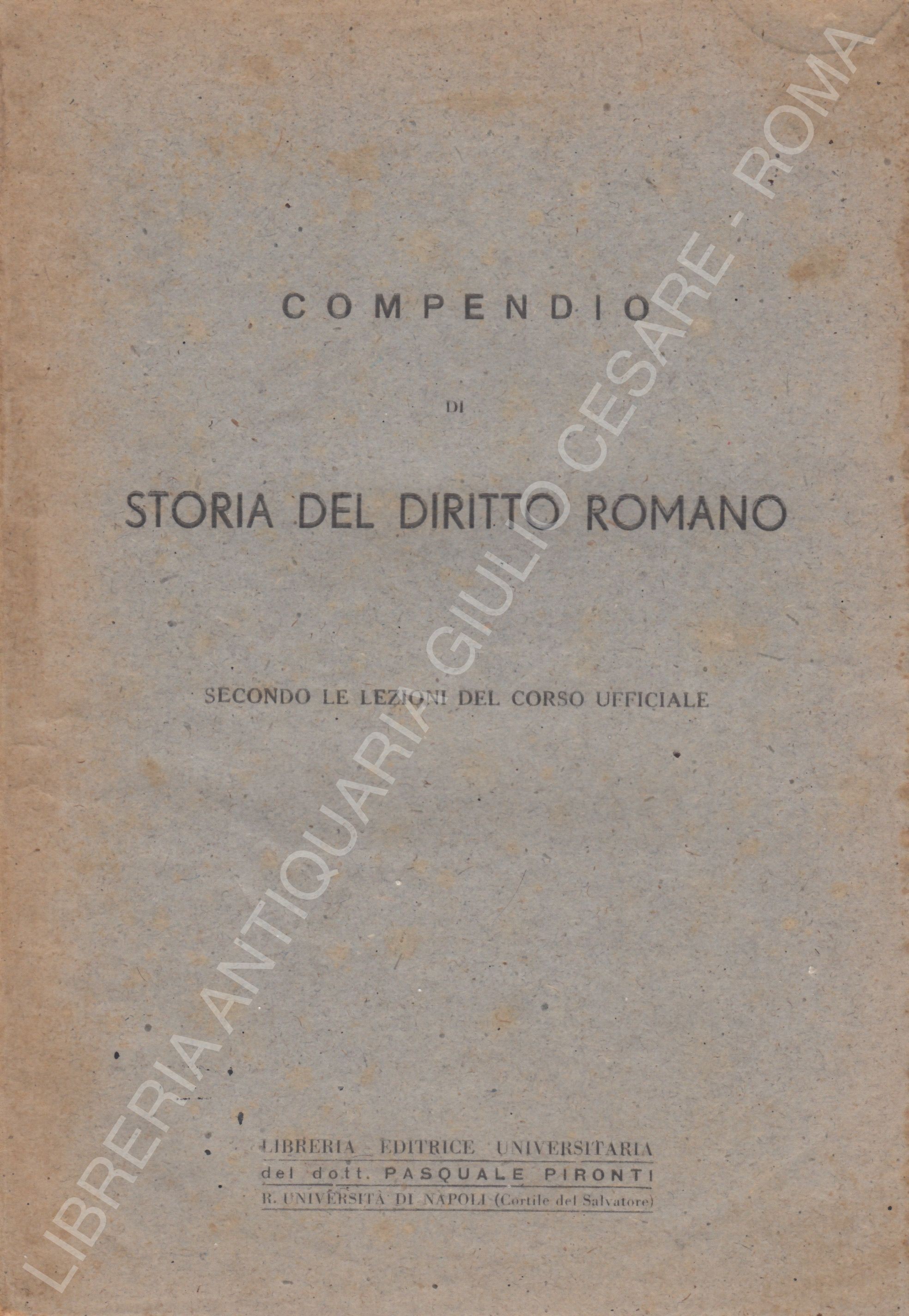 Compendio di storia del diritto romano
