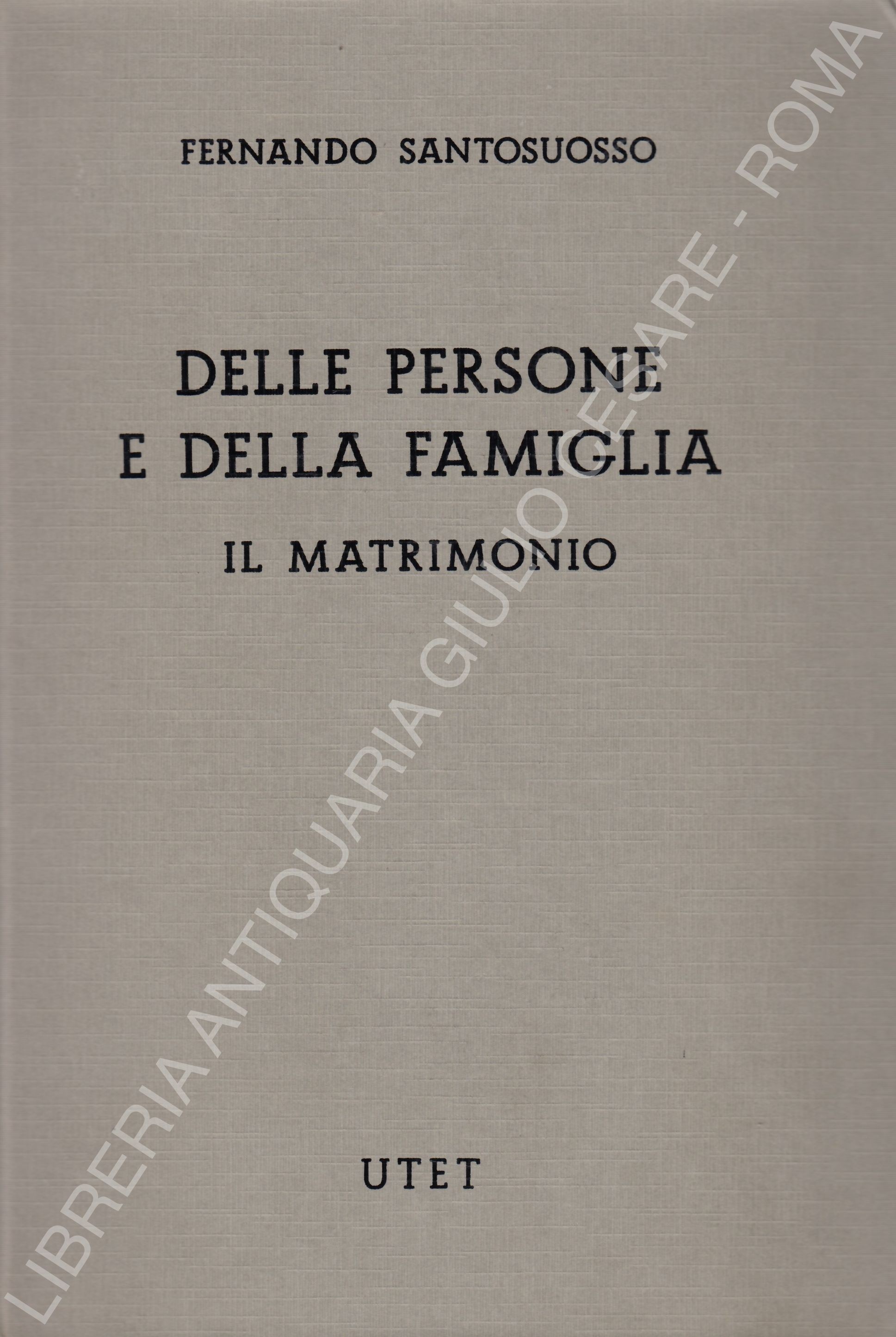 Delle persone e della famiglia. Il matrimonio