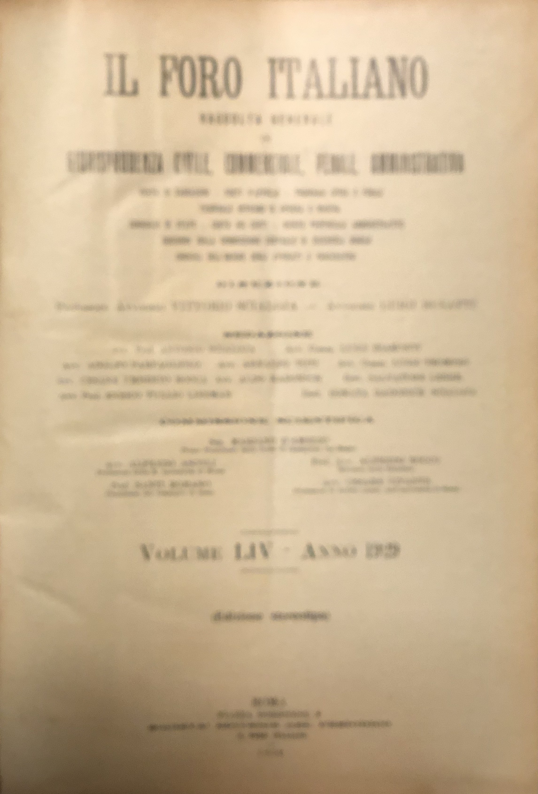 Il Foro Italiano. Annata 1929
