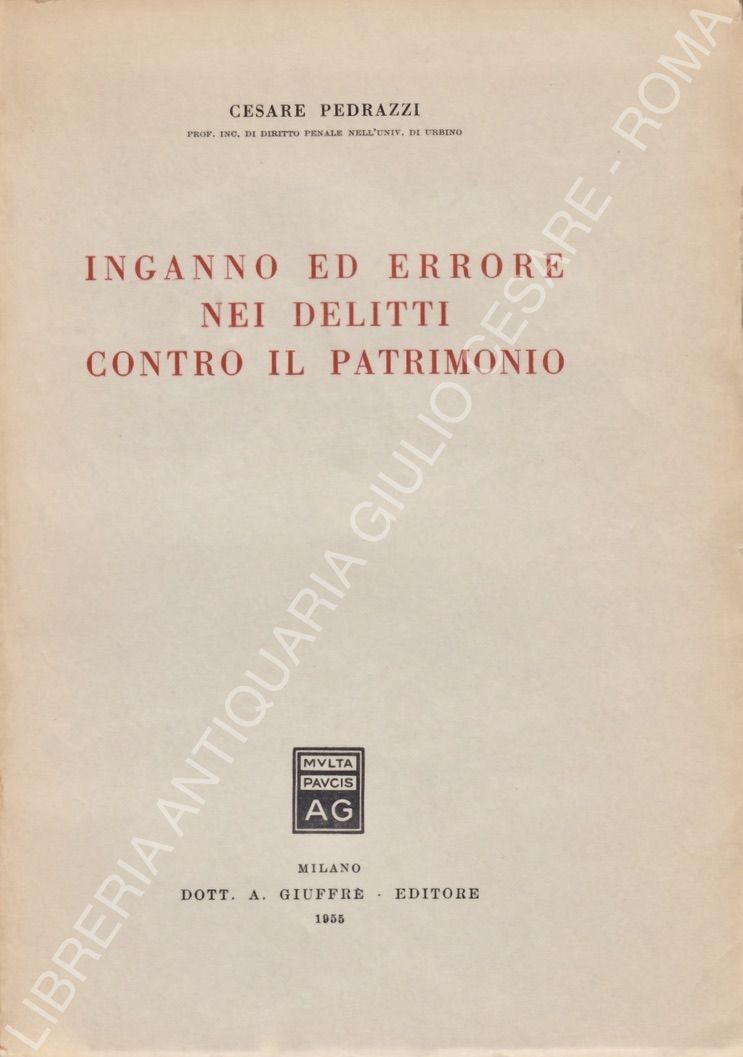Inganno ed errore nei delitti contro il patrimonio