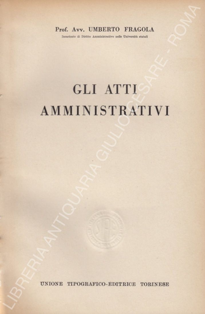 Gli atti amministrativi