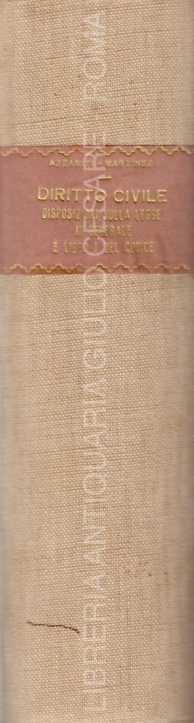 Diritto civile italiano. Disposizioni sulla legge