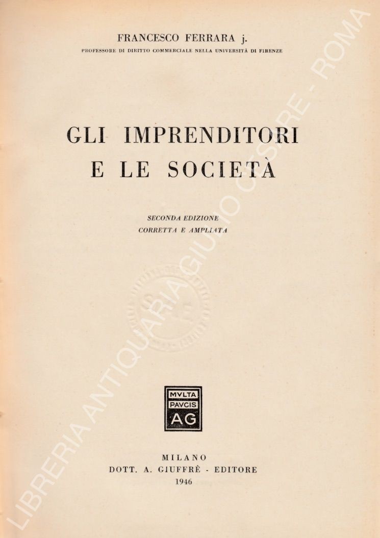 Gli imprenditori e le società