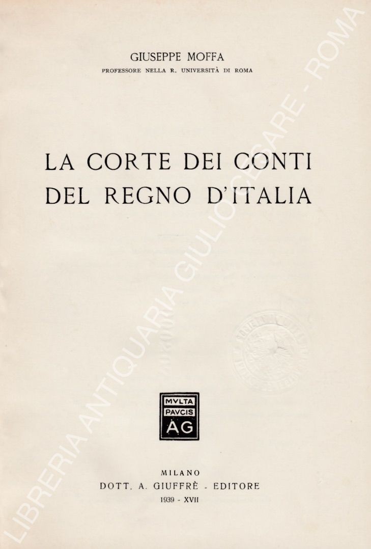 La Corte dei Conti del Regno d'Italia