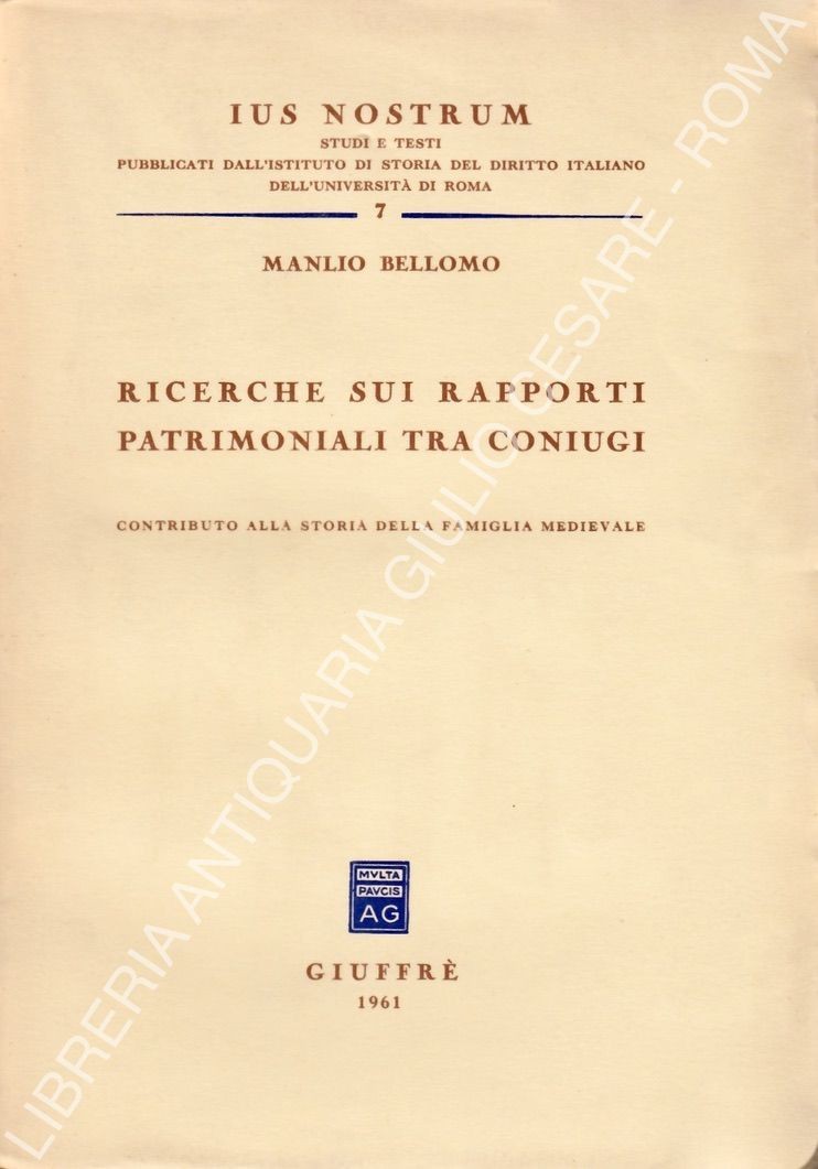 Ricerche sui rapporti patrimoniali tra coniugi