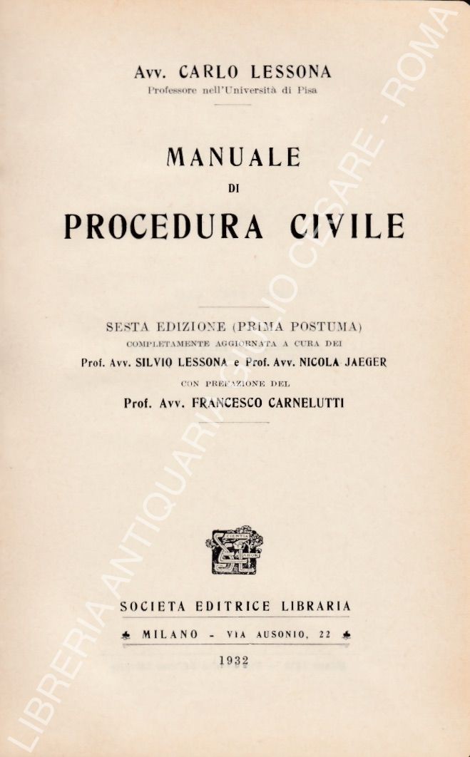 Manuale di procedura civile