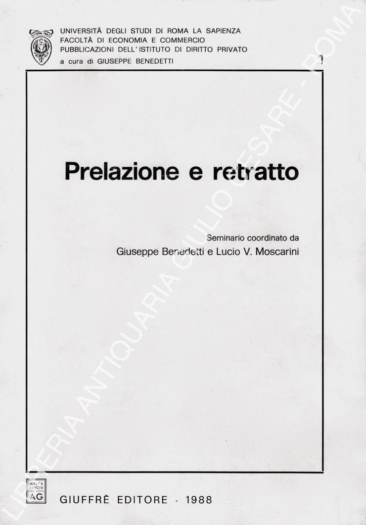 Prelazione e retratto