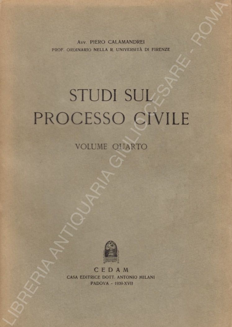 Studi sul processo civile. Volume Quarto