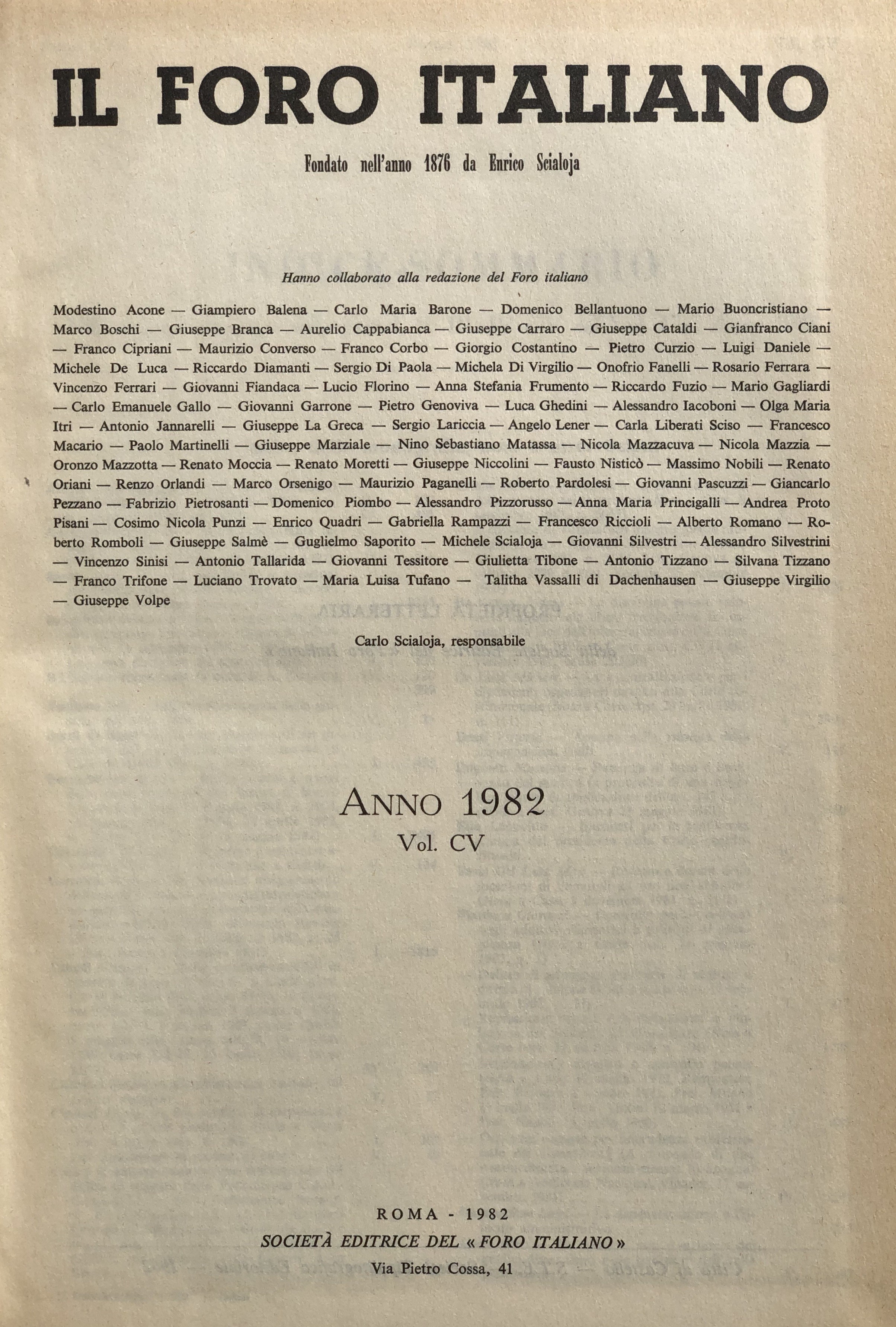 Il Foro Italiano. Annata 1969
