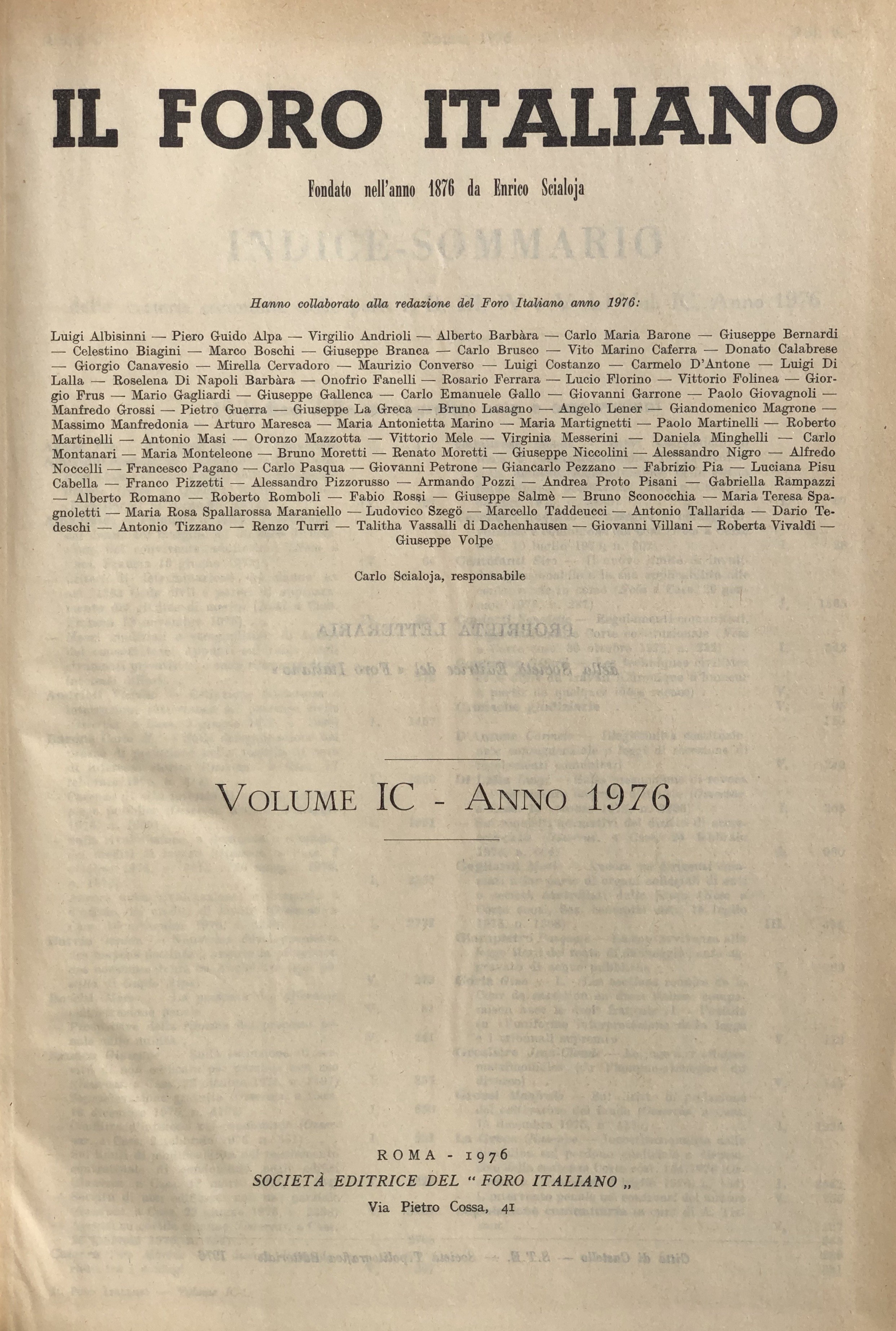 Il Foro Italiano. Annata 1976