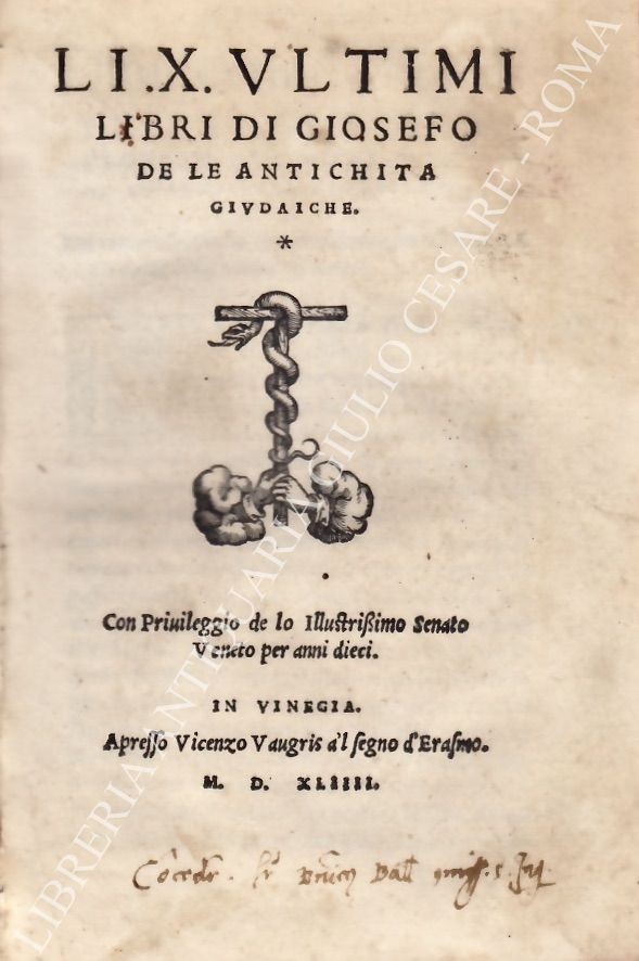 Li. X. Ultimi Libri di Giosefo de le antichita giudaiche.