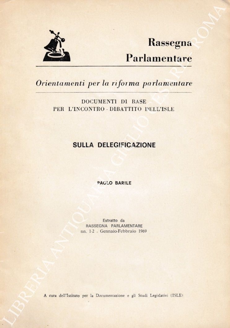Sulla delegificazione