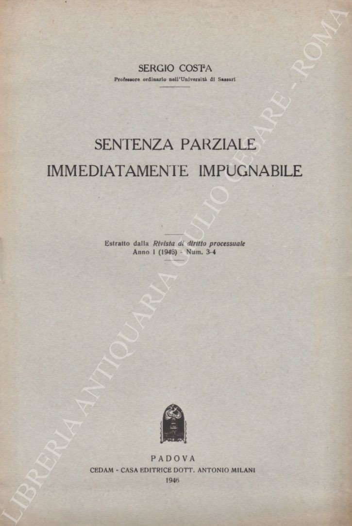 Sentenza parziale immediatamente impugnabile