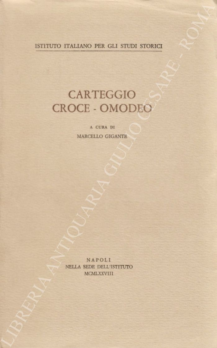 Carteggio Croce - Omodeo