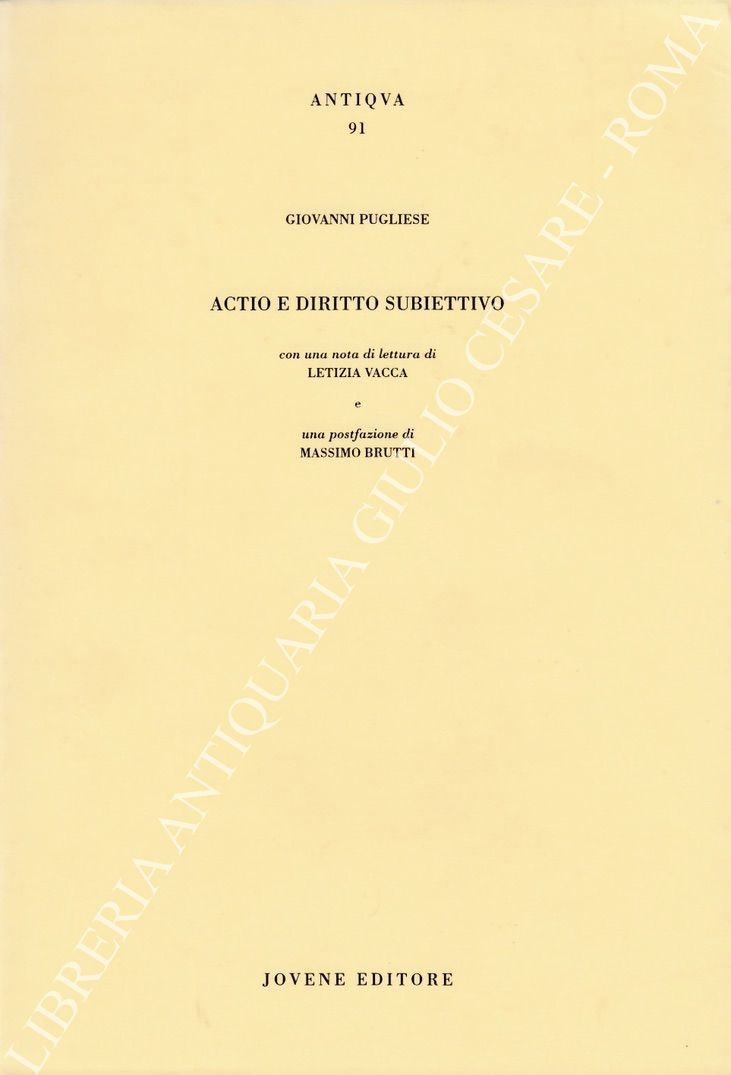 Actio e diritto subiettivo