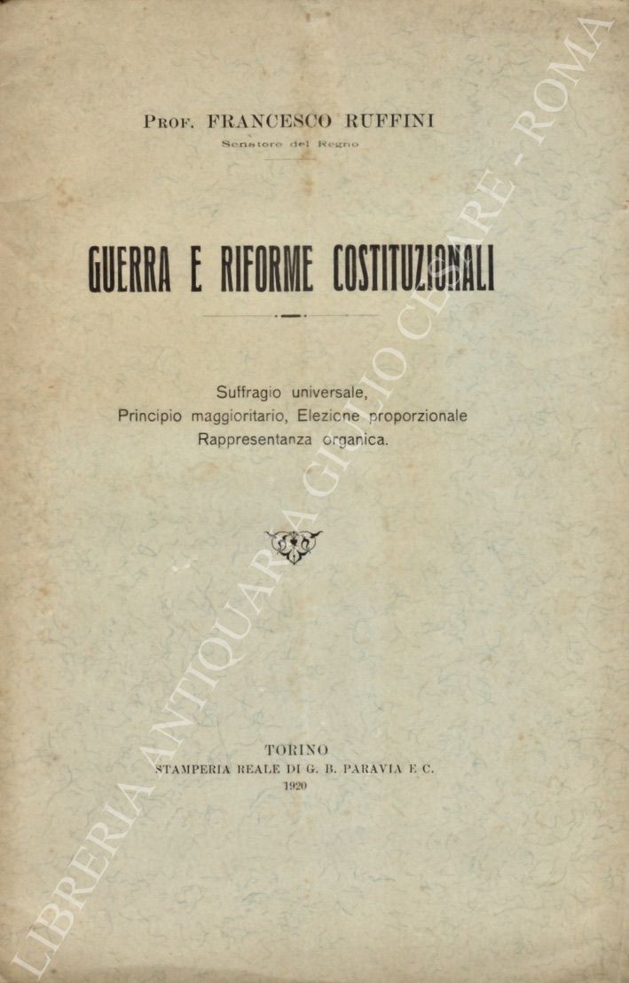 Guerra e riforme costituzionali