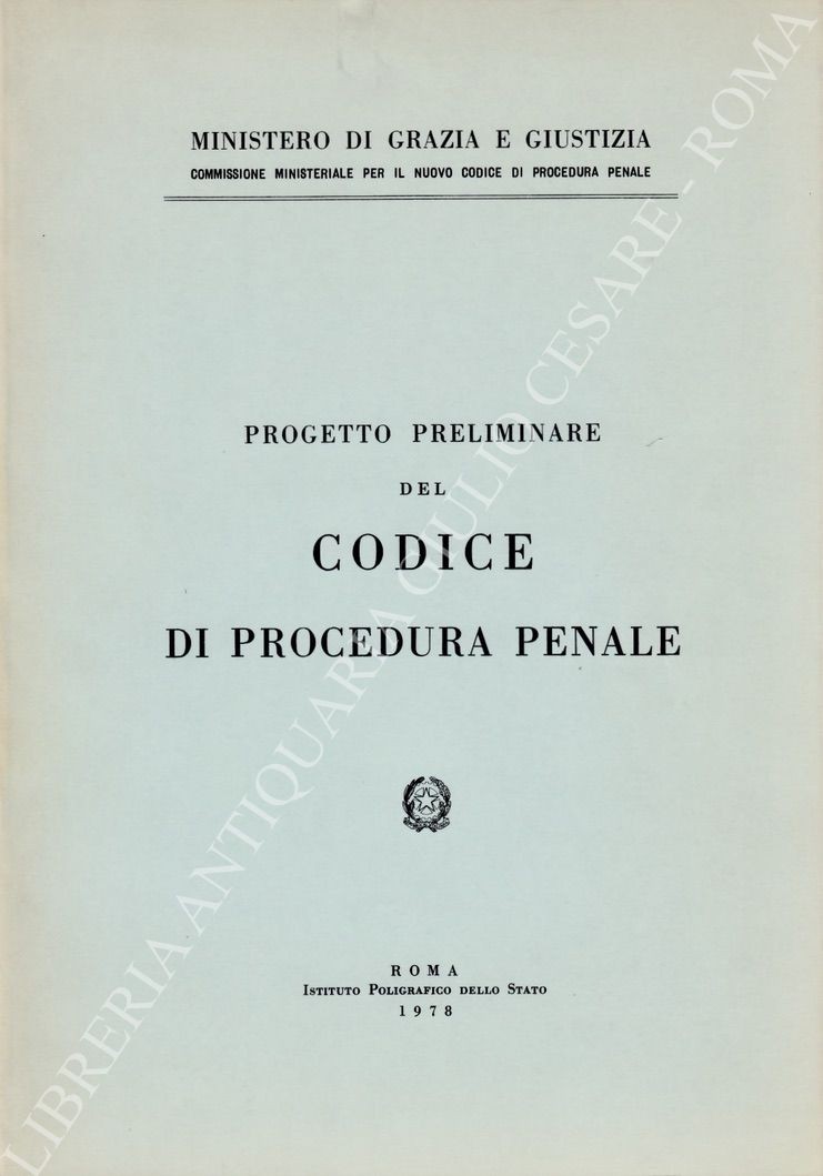 Progetto preliminare del Codice di procedura penale